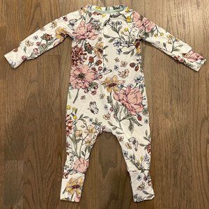 Loulou Lollipop Sleeper Pajama 6-12 Months Secret Garden